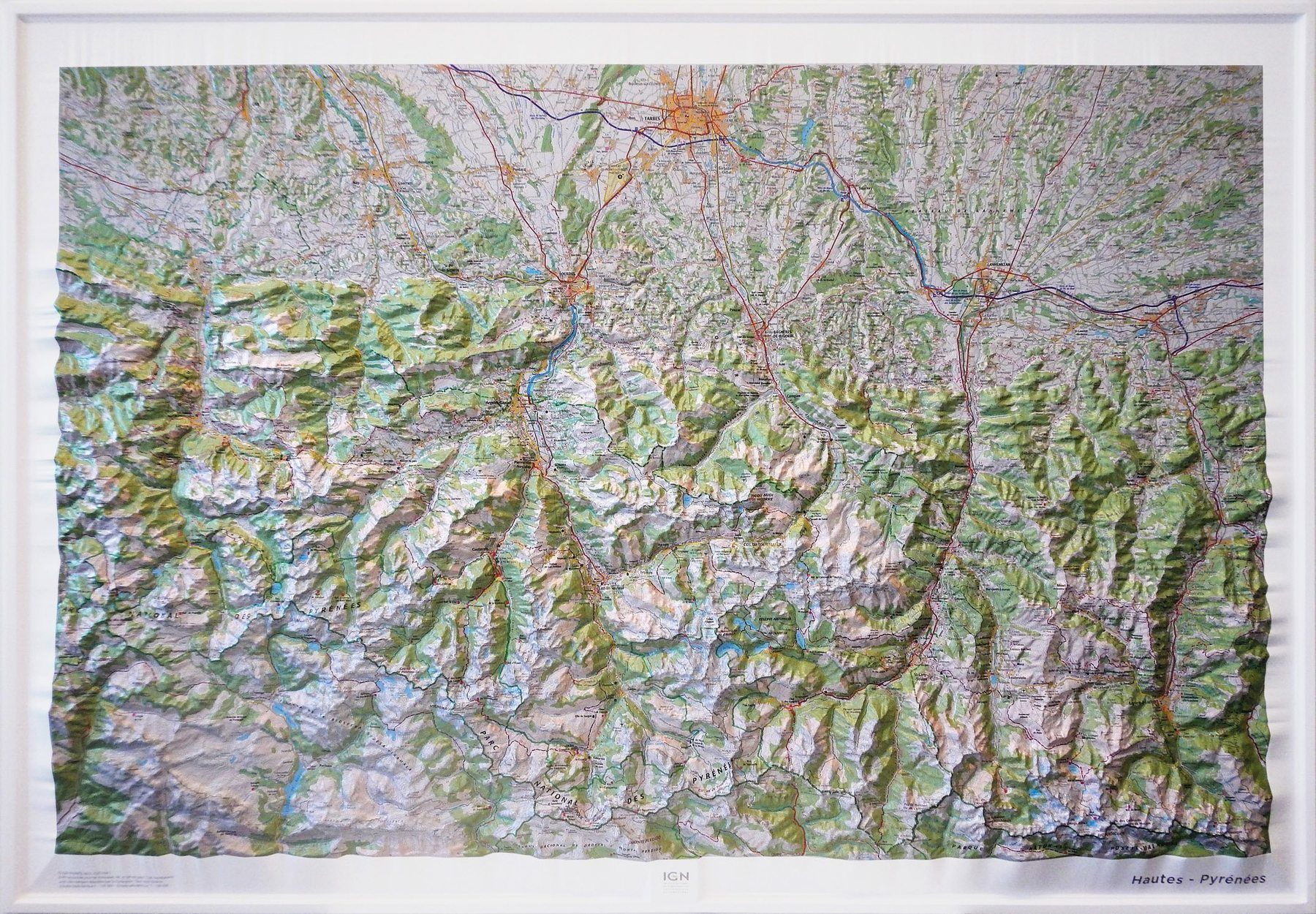 Cartes murales en relief