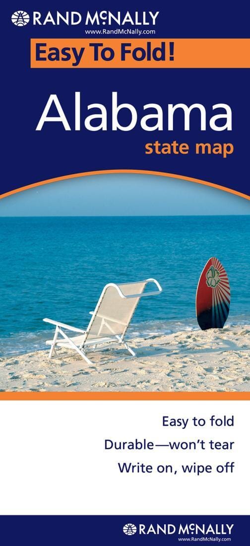 Alabama, carte facile à plier | Rand McNally carte pliée Rand McNally