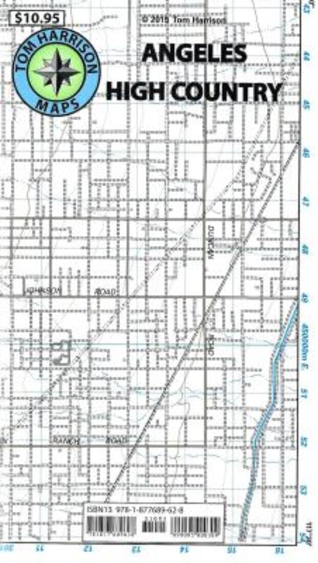 Angeles High Country Trails Map | Tom Harrison Maps carte pliée Tom Harrison Maps