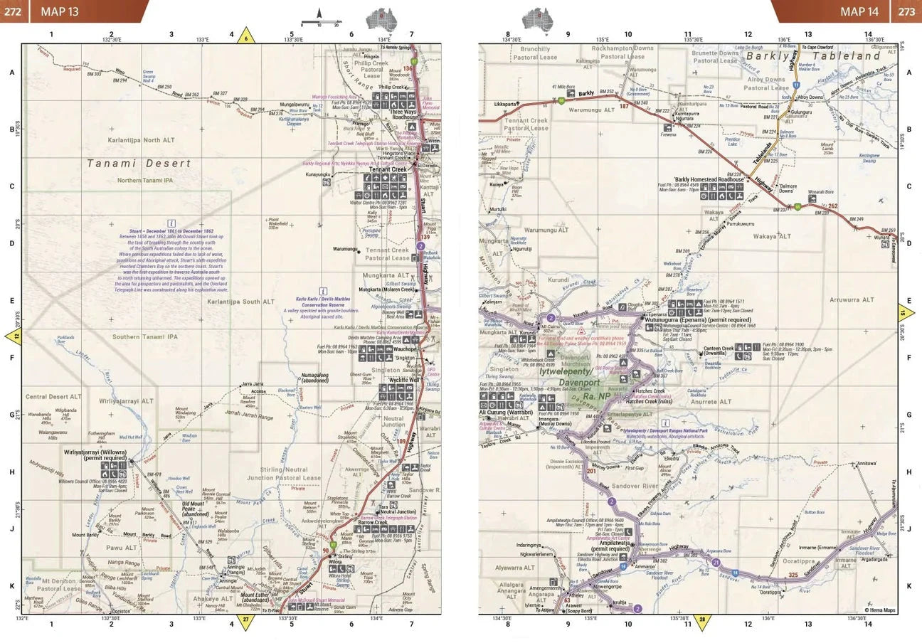 Atlas & guide - Great Desert Tracks (Australie centrale) | Hema Maps atlas Hema Maps
