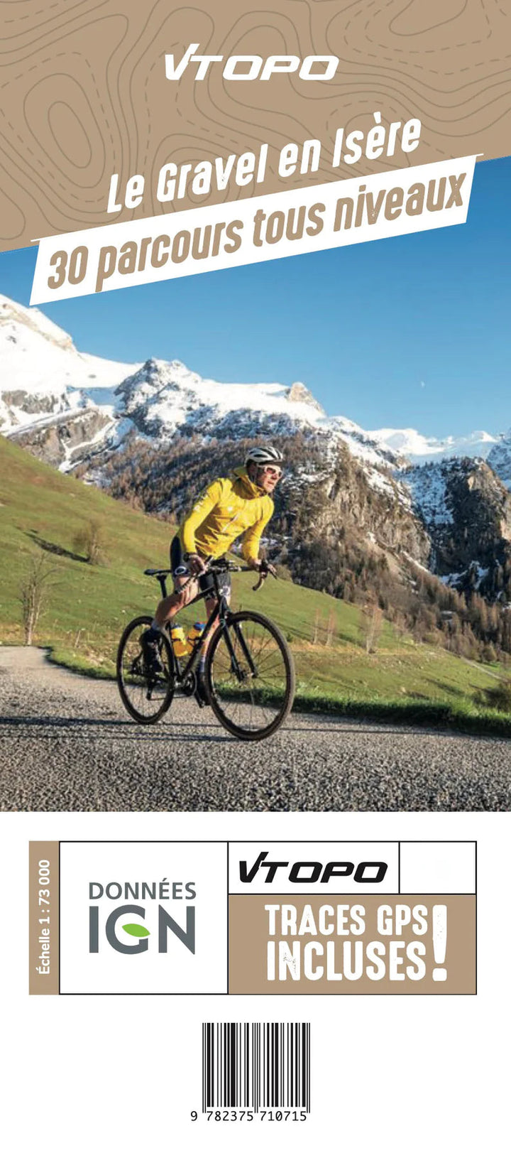 Carte cycliste - Le Gravel en Isère, 30 parcours tous niveaux | VTOPO carte cycliste VTOPO