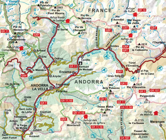 Carte de randonnée - Andorre | Alpina carte de randonnée Editorial Alpina