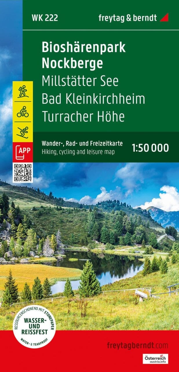 Carte de randonnée - Bioshärenpark Nockberge - Milistatter See (Alpes autrichiennes), n° WK222 | Freytag & Berndt carte pliée Freytag & Berndt