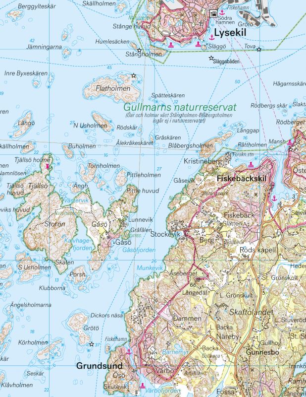 Carte de randonnée et d'activités nautiques - Södra Bohuslän (Suède) | Calazo - 1/50 000 carte de randonnée Calazo