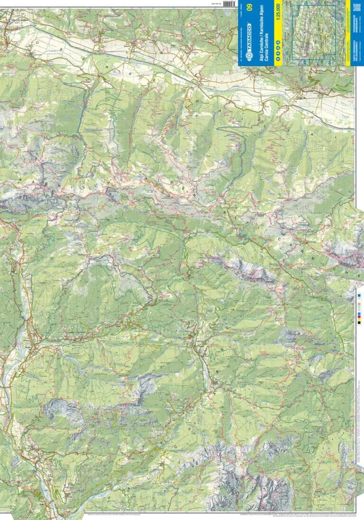 Carte de randonnée n° 09 - Alpi Carniche (Alpes Carniques, Italie) | Tabacco carte de randonnée Tabacco