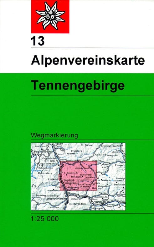 Carte de randonnée n° 13 - Tennengebirge (Alpes autrichiennes) | Alpenverein carte de randonnée Alpenverein