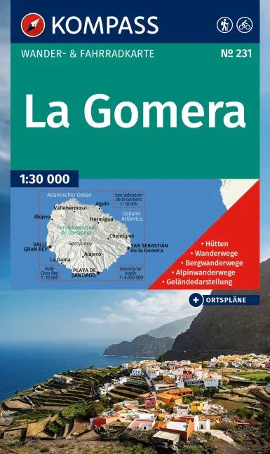 Carte de randonnée n° 231 - La Gomera | Kompass carte de randonnée Kompass