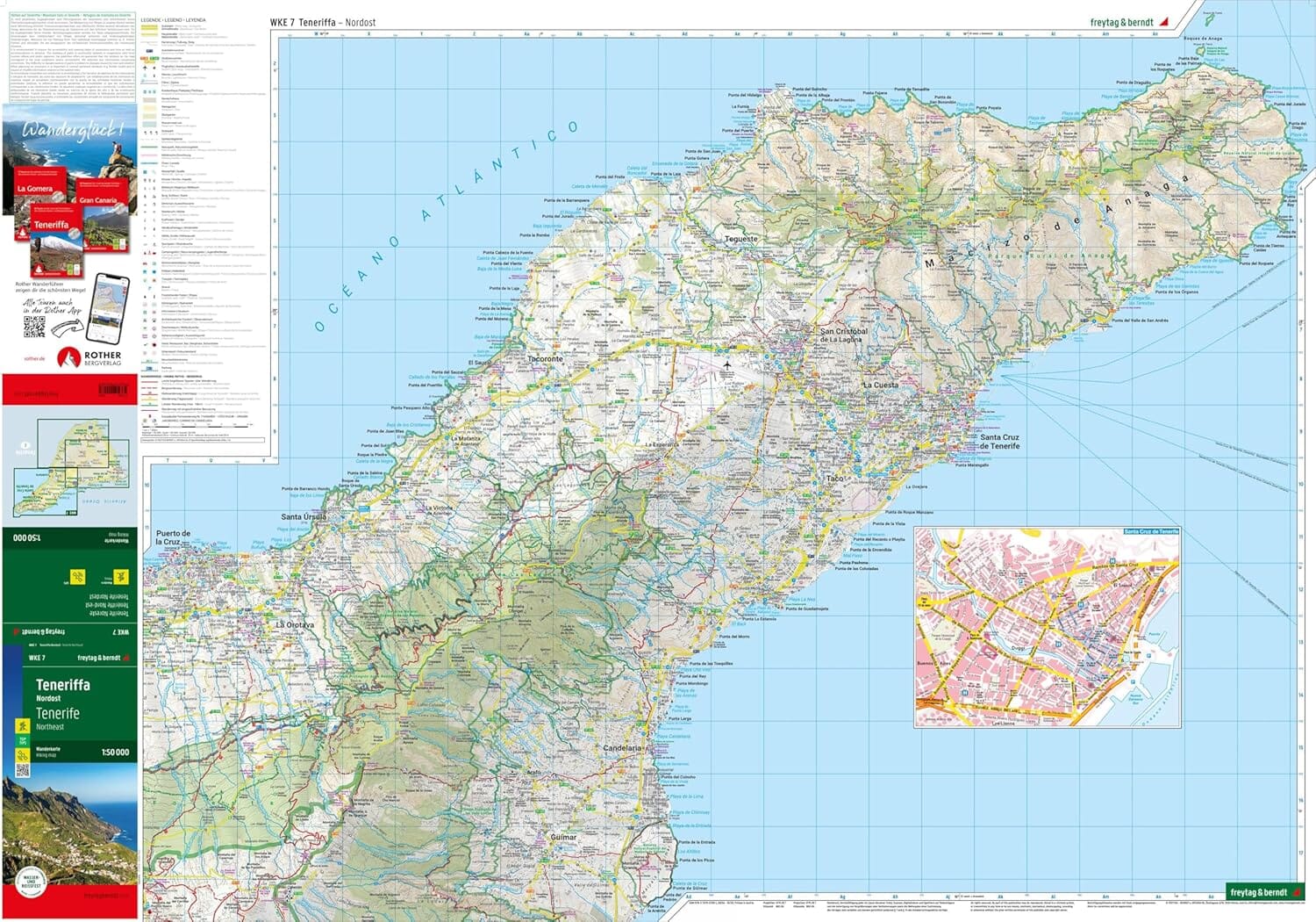Carte de randonnée - Tenerife Nord et Sud (lot de 2 cartes) | Freytag & Berndt carte de randonnée Freytag & Berndt