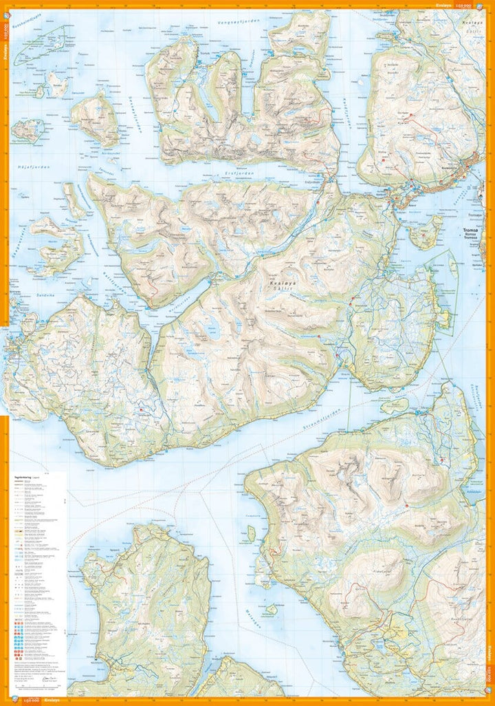 Carte de randonnée - Tromsø (Norvège) | Calazo - 1/50 000 carte de randonnée Calazo