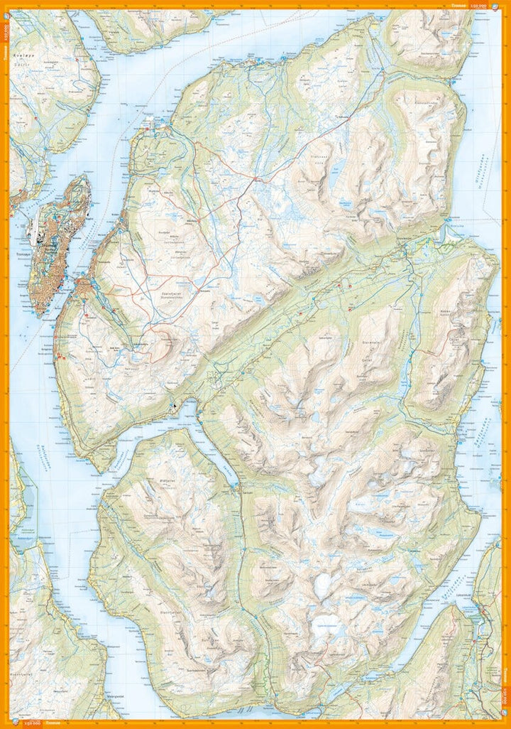 Carte de randonnée - Tromsø (Norvège) | Calazo - 1/50 000 carte de randonnée Calazo