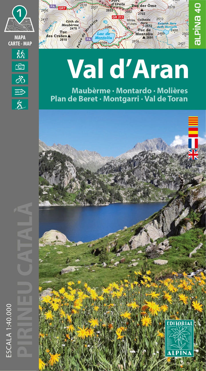 Carte de randonnée - Val d'Aran (Pyrénées Catalanes) | Alpina carte de randonnée Editorial Alpina