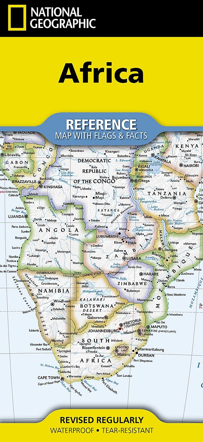 Carte Routière Nigeria Laminée Format A1 (59,4 X 84,1 Cm) - Routes, Villes, Capitales - Décoration Murale