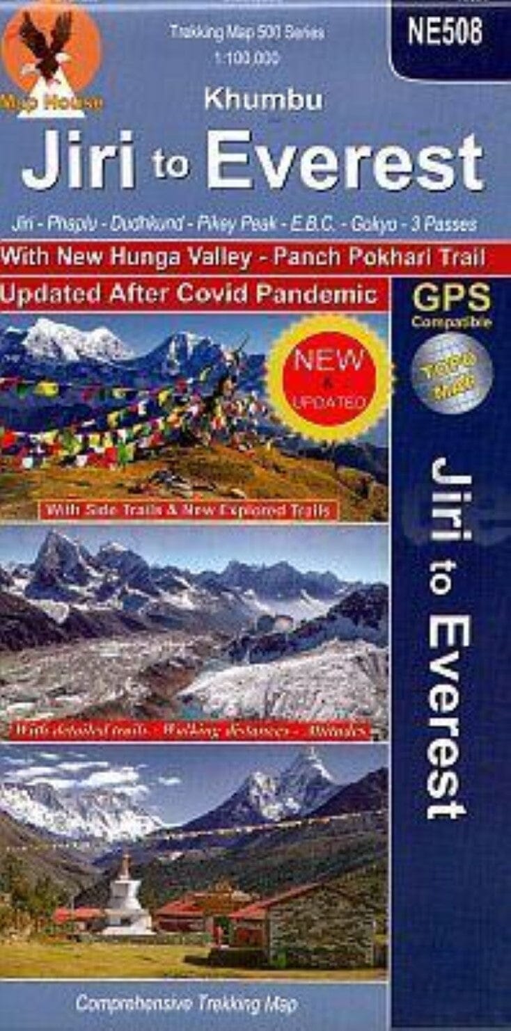 Carte de trekking - Khumbu : Jiri à l'Everest (NE508) | Himalayan MapHouse carte pliée Himalayan MapHouse
