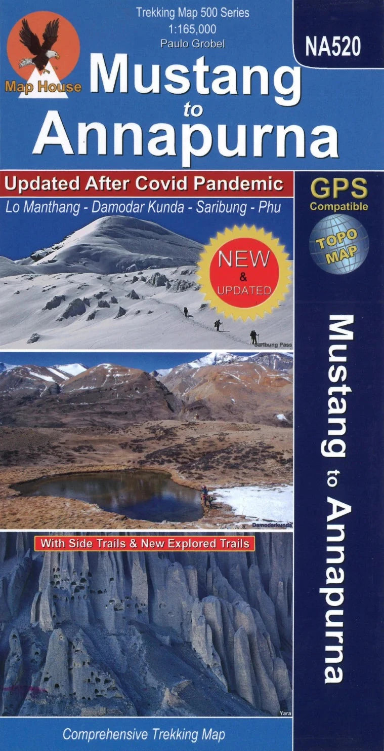 Carte de trekking - Mustang to Annapurna, Nepal Trekking Map (NA520) | Himalayan MapHouse carte de randonnée Himalayan MapHouse