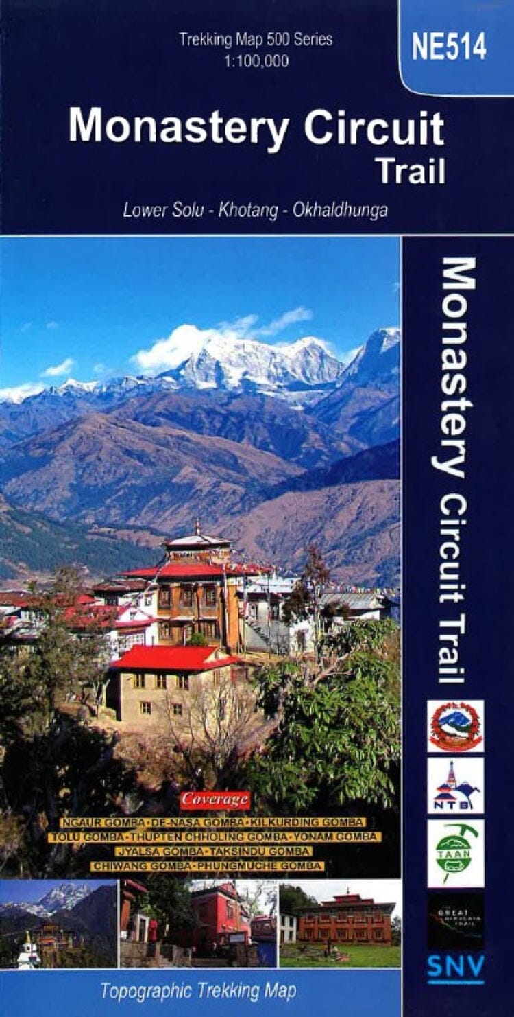 Carte de trekking - Sentier du circuit du monastère (NE514) | Himalayan MapHouse carte pliée Himalayan MapHouse