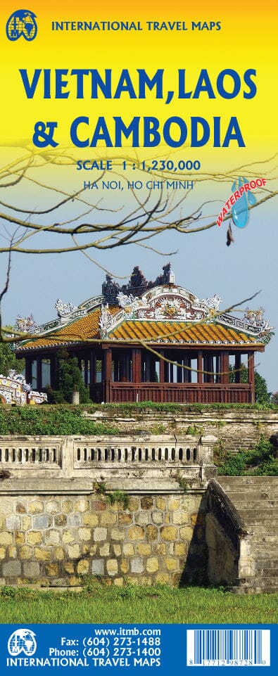 Carte de voyage - Vietnam, Laos & Cambodge | ITM carte routière ITM