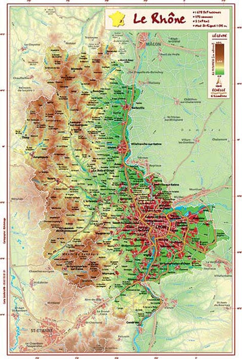 Carte en relief petit format - Rhône - 31,5 X 21,2 cm carte en relief Reliefs Editions Default Title