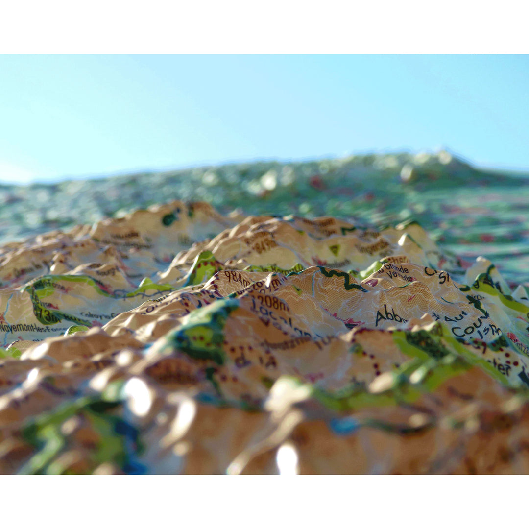 Carte murale en relief - Massif des Vosges - 41 cm x 61 cm | 3D Map carte en relief 3D Map