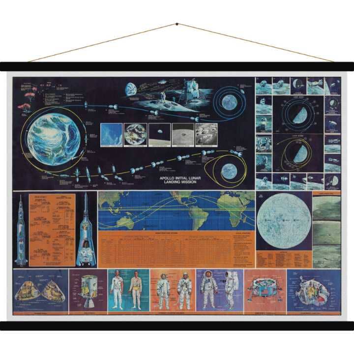 Carte murale - Mission - 84 x 123 cm | Blue Shaker carte murale roulée (en tube) Blue Shaker