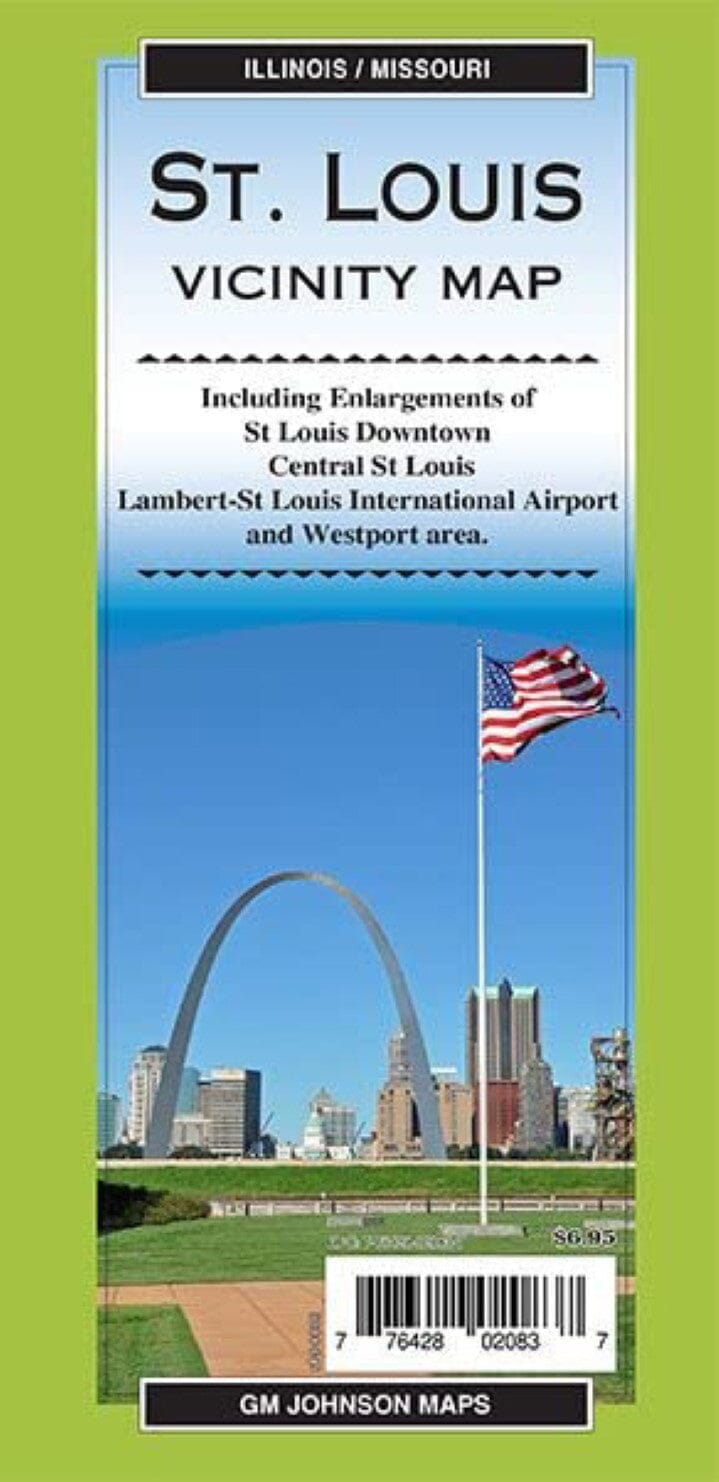 Carte régionale - St Louis et environs, Missouri-Illinois | GM Johnson plan de ville GM Johnson Default Title