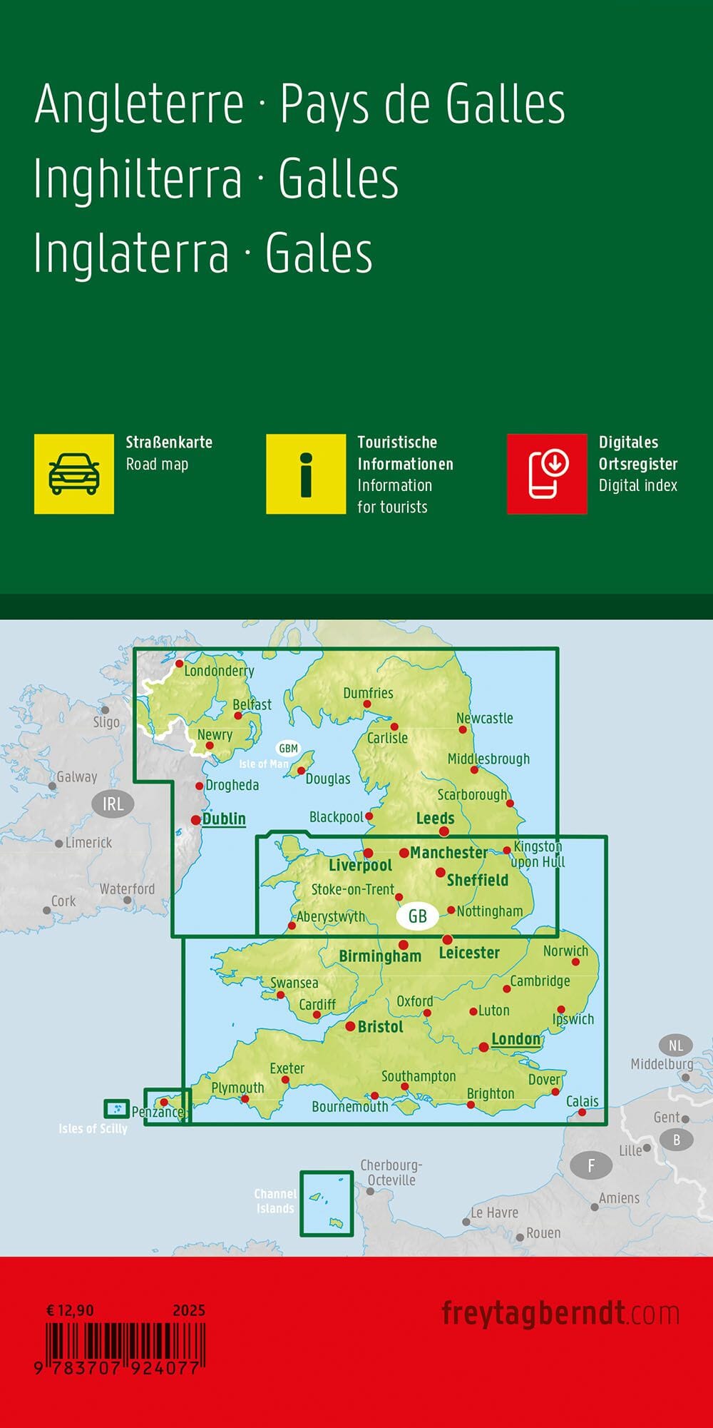 Carte routière - Angleterre & Pays de Galles | Freytag & Berndt carte routière Freytag & Berndt