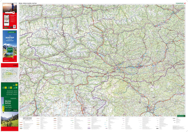 Carte routière de l'Autriche n° 5 - Tyrol Oriental & Carinthie (Autriche) | Freytag & Berndt - 1/200 000 carte routière Freytag & Berndt