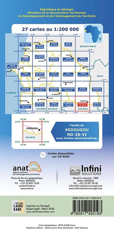 Carte routière - Kédougou | Laure Kane carte routière Laure Kane
