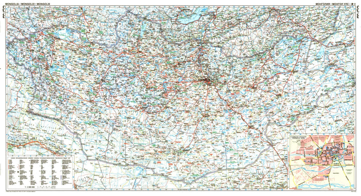 Carte routière - Mongolie | Gizi Map carte routière Gizi Map