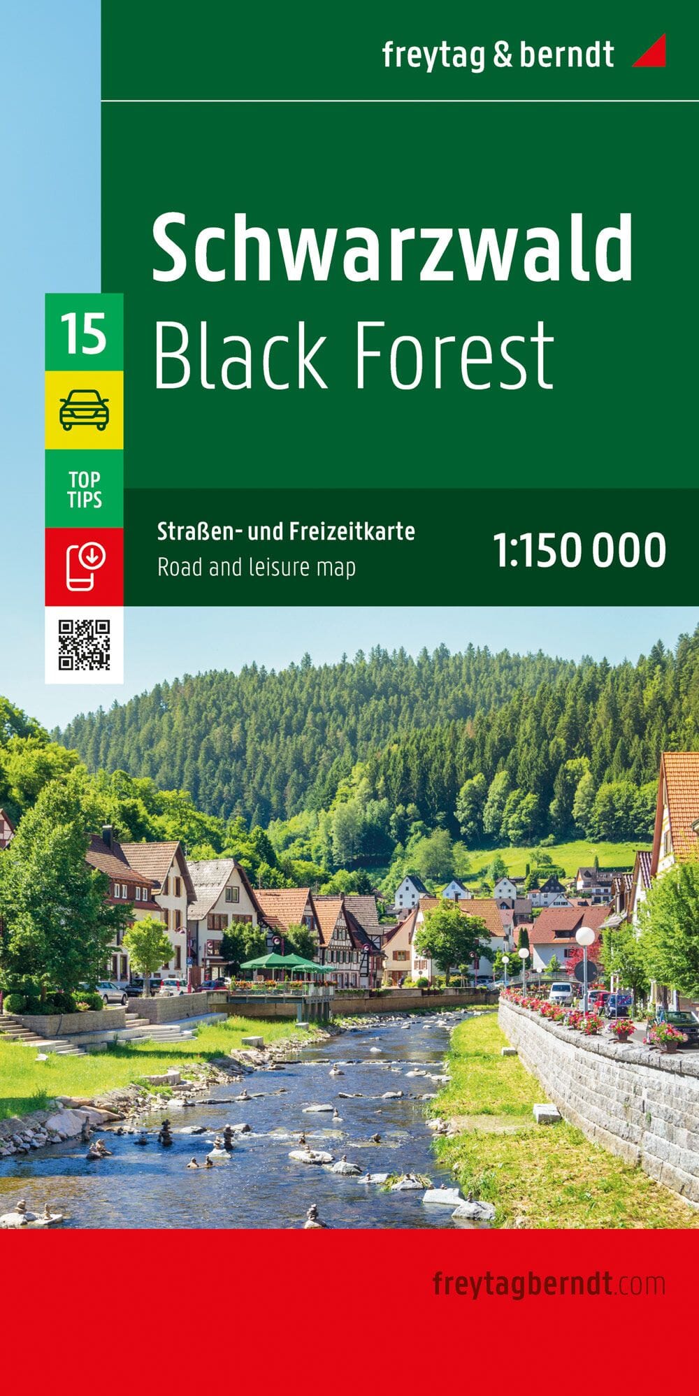 Carte routière n° 15 (Allemagne) - Forêt Noire | Freytag & Berndt - 1/150 000 carte routière Freytag & Berndt