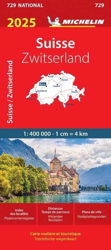 Carte routière n° 729 - Suisse 2025 | Michelin carte routière Michelin