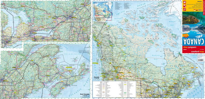 Carte routière plastifiée - Canada | Express Map carte routière Express Map