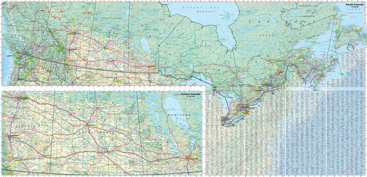 Carte routière plastifiée - Canada | Express Map carte routière Express Map