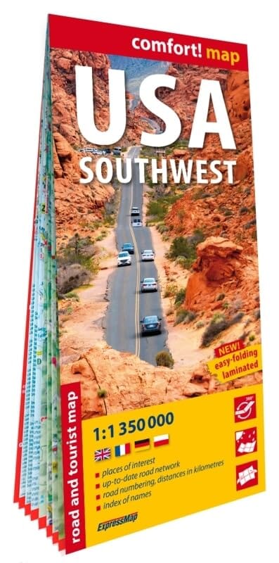 Carte routière plastifiée - USA Sud Ouest | Express Map carte routière Express Map