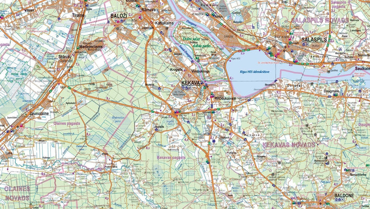 Carte routière - Riga et environs | Jana Seta carte routière Jana Seta