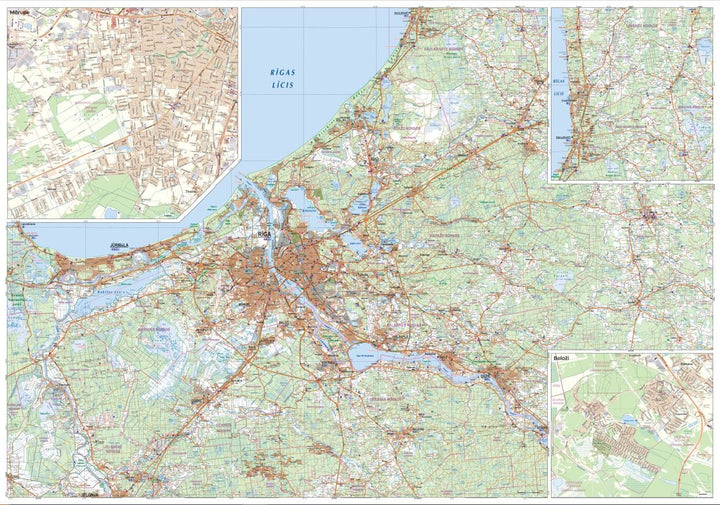 Carte routière - Riga et environs | Jana Seta carte routière Jana Seta