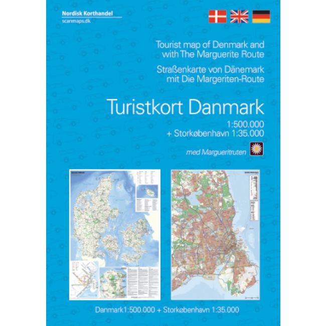 Carte touristique - Danemark & Route Marguerite | Scanmaps carte routière Scanmaps