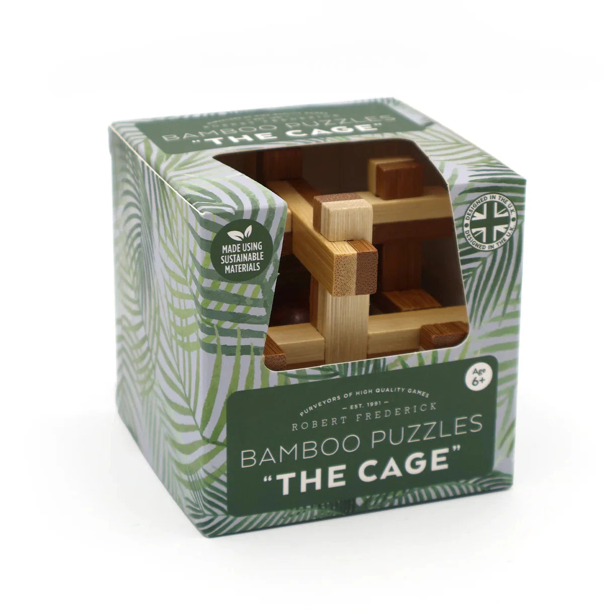 Casse-tête 3D en bambou - The Cage (6 ans et +) | Robert Frederick jeu Robert Frederick