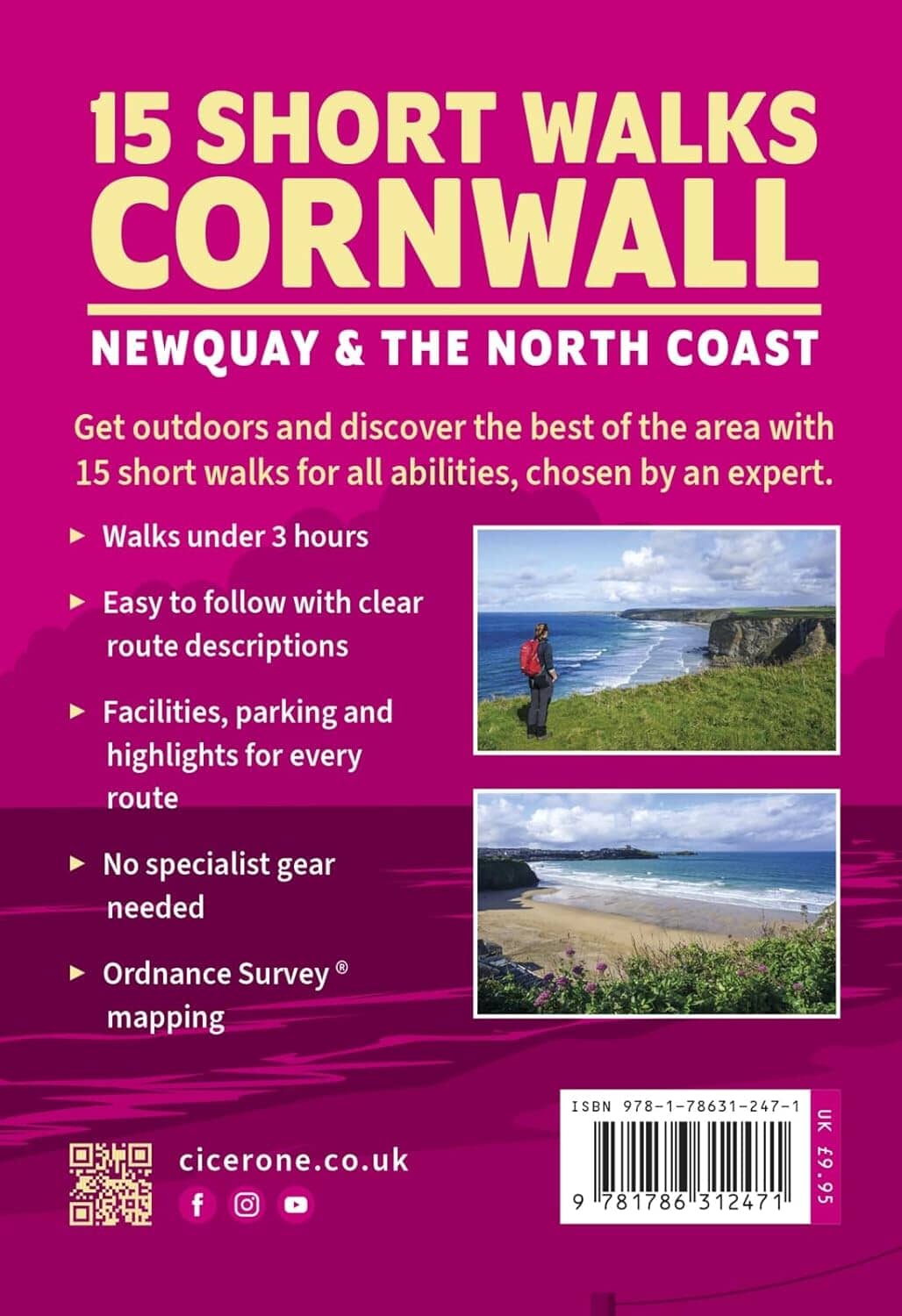 Guide de randonnées (en anglais) - Cornwall : Newquay & The North Coast, 15 Short Walks | Cicerone guide de randonnée Cicerone