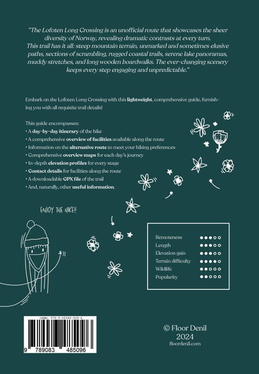 Guide de randonnées (en anglais) - Lofoten Long crossing (158 km) | Floor Denil guide de randonnée Floor Denil