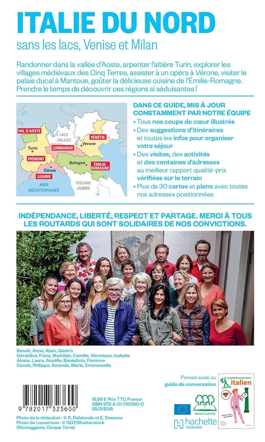 Guide du Routard - Italie du Nord 2025/26 (sans les lacs italiens, Venise et Milan) | Hachette guide de voyage Hachette