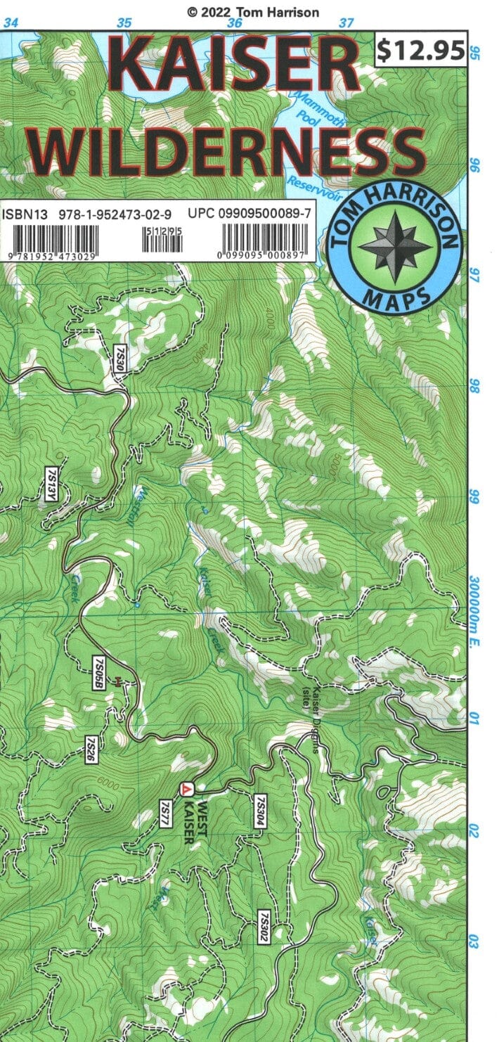 Kaiser Wilderness | Tom Harrison Maps carte pliée Tom Harrison Maps