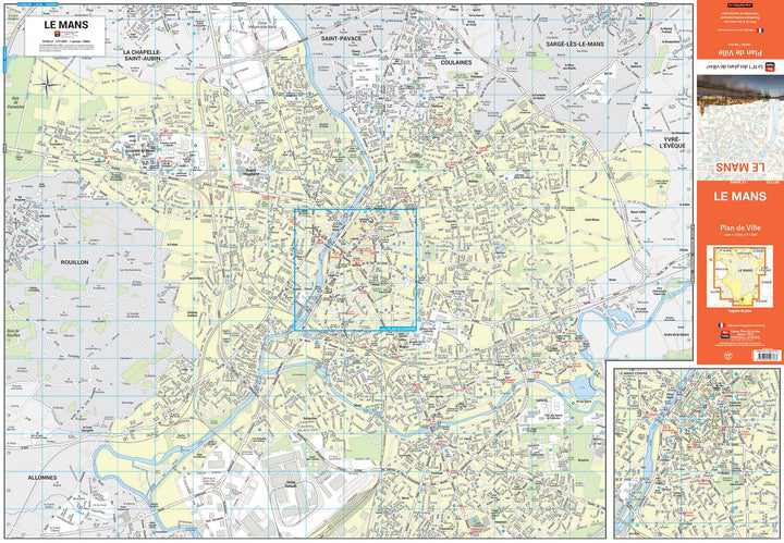 Le Mans, Sarthe - Plan de ville | Blay Foldex plan de ville Blay Foldex