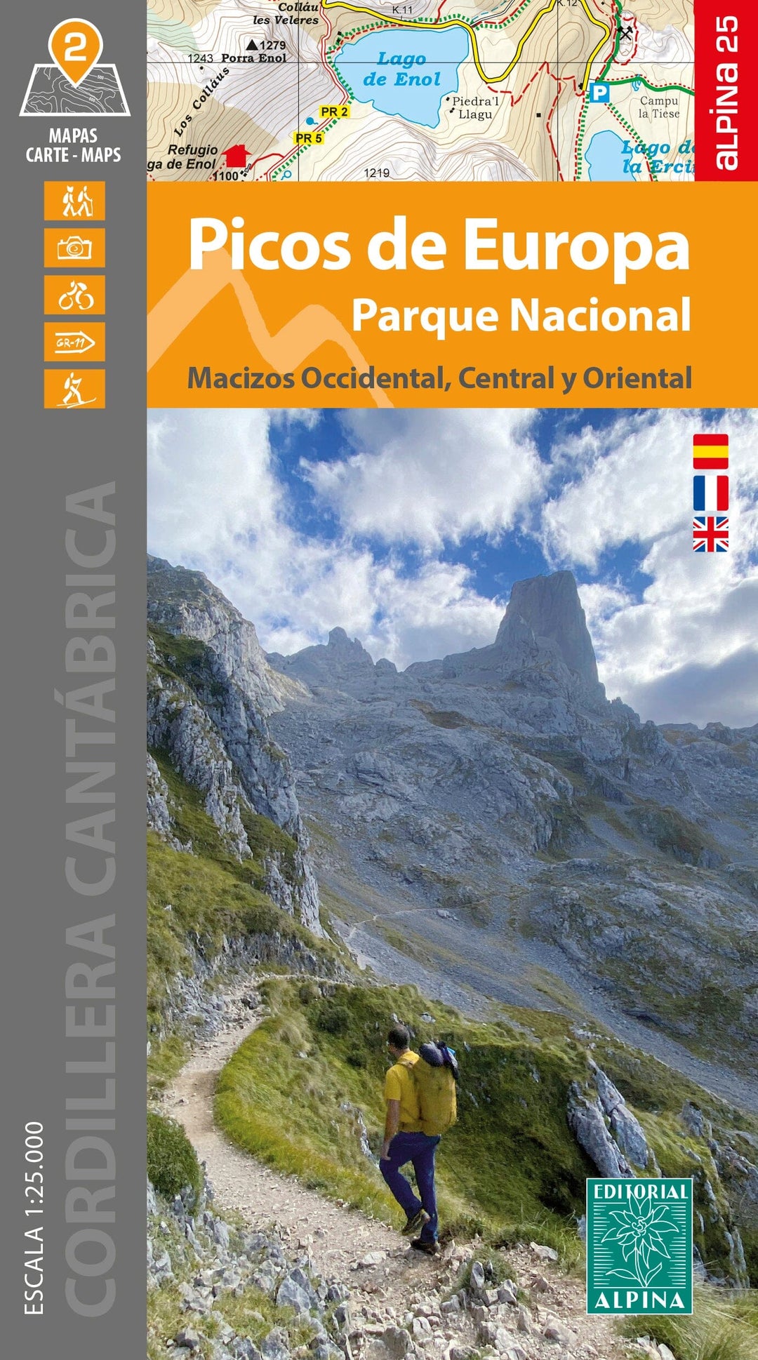 Lot de 2 cartes de randonnée - Parc National des Pics d'Europe (Cantabrie) | Alpina carte de randonnée Editorial Alpina
