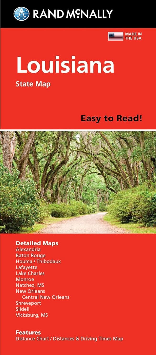 Louisiane, carte facile à lire | Rand McNally carte pliée Rand McNally