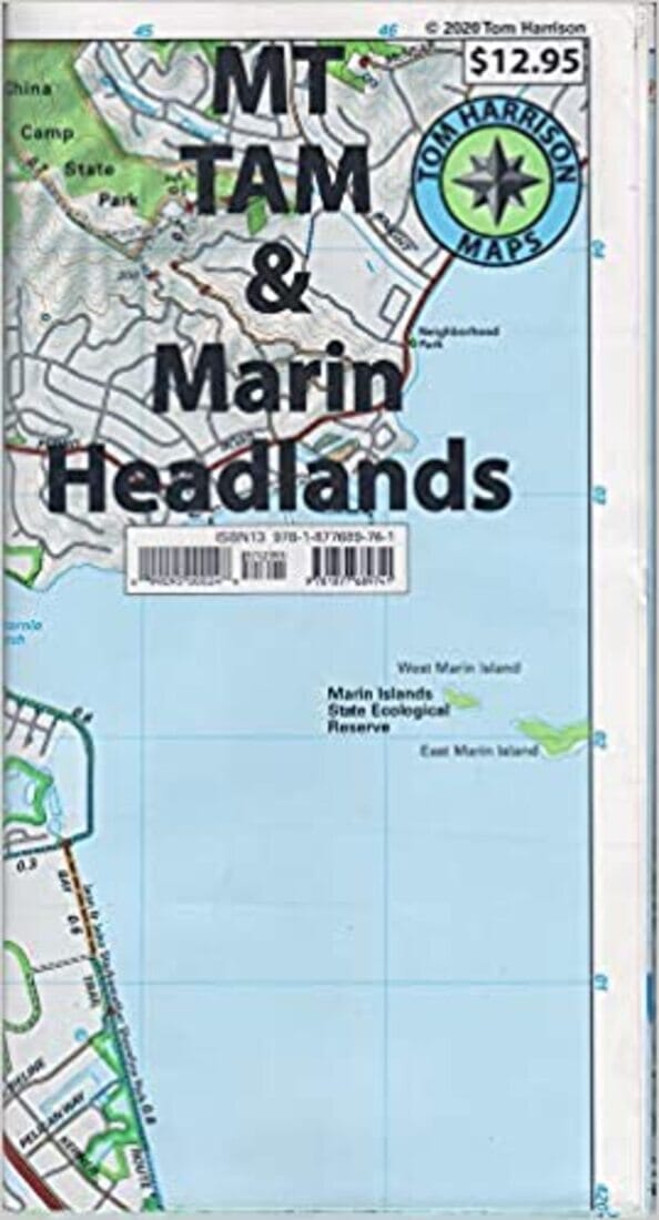 Mount Tamalpais State Park, Californie | Tom Harrison Maps carte pliée Tom Harrison Maps