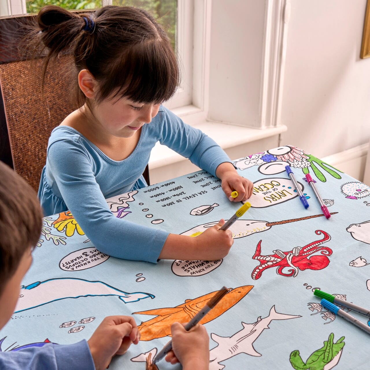 Nappe à colorier - Motif "Vide l'étang" | Eat Sleep Doodle jeu Eat Sleep Doodle