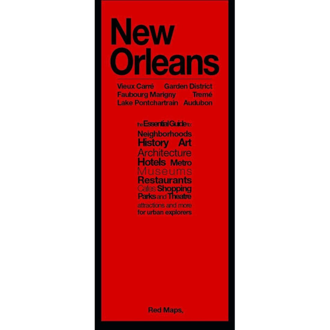 Nouvelle-Orléans, La : Quartier français, Centre-ville, Garden District, City Park, Audubon, Uptown, Marigny | Cartes rouges carte pliée Red Maps