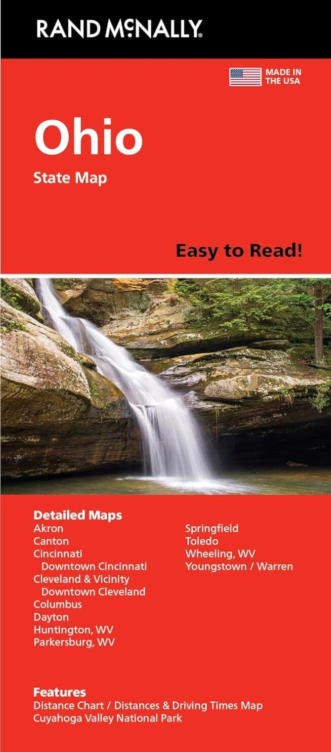 Ohio, carte facile à lire | Rand McNally carte pliée Rand McNally