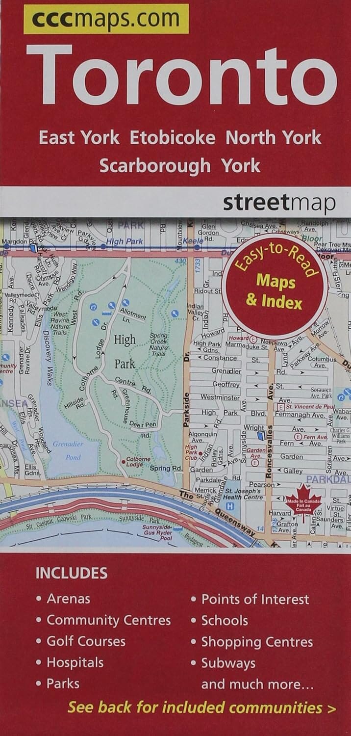 Plan de la ville de Toronto | Canadian Cartographics Corporation carte pliée Canadian Cartographics Corporation