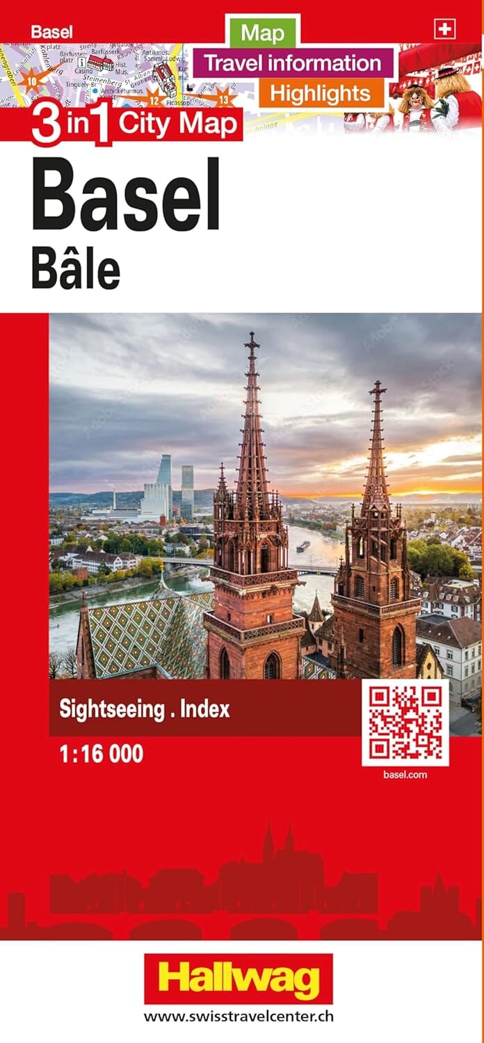 Plan de ville - Bâle | Hallwag - 3 in 1 City maps plan de ville Hallwag